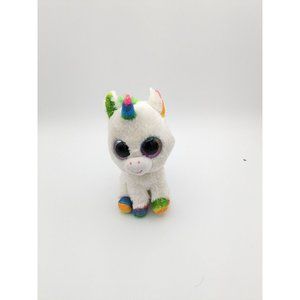 Ty Beanie Boo 2017 White and Rainbow 7" Plush Pixy The Unicorn
